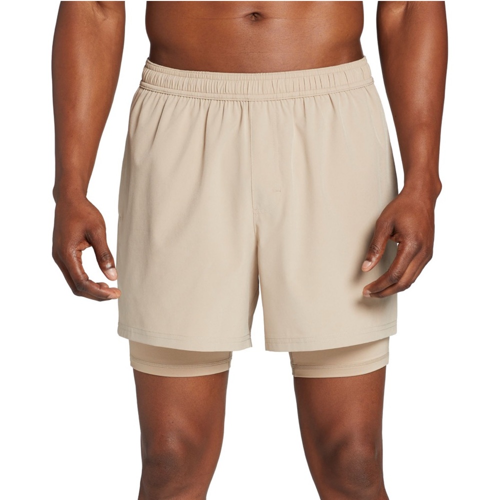 DSG Men’s 2-in-1 Agility Short Large Khaki nwt